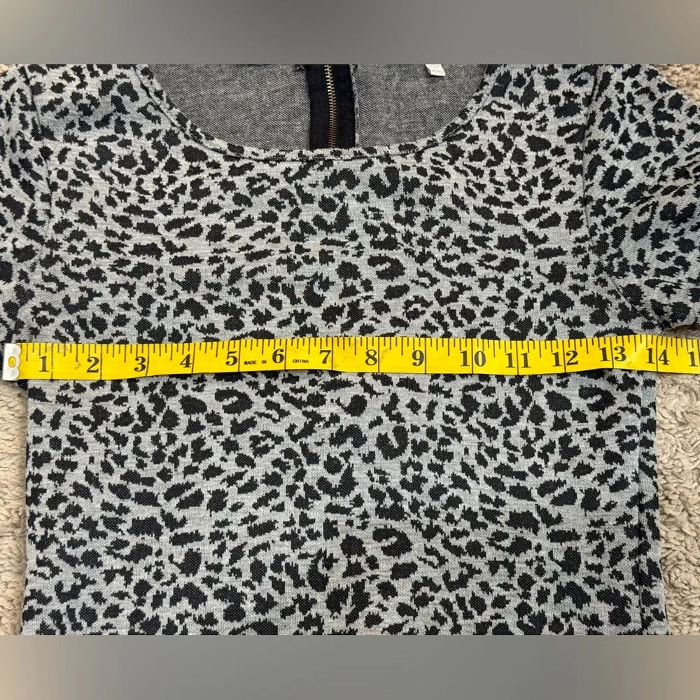 Charlotte Russe Leopard Print Bodycon Dress Size S – Long Sleeve, Back Zipper - Picture 7 of 8